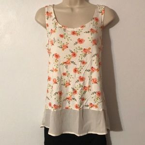 Floral flowy tank